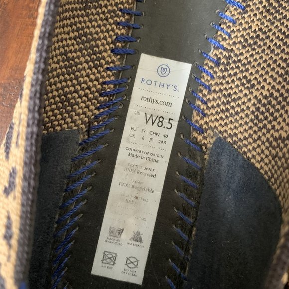 ROTHY'S Pointed Toe Leopard Print Comfort Ballet Flats Authentic - Picture 10 of 11